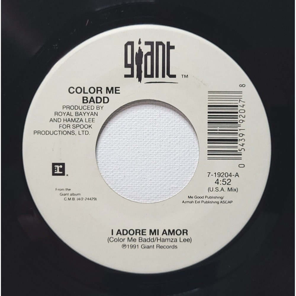 Color Me Badd Vinyl 45 I Adore Mi Amor (u.s.a. Mix) / International Mix M-